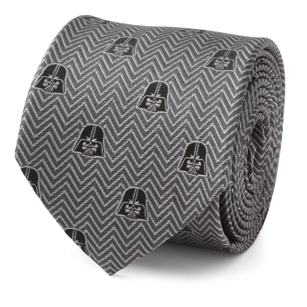 Star Wars Darth Vader Black and Gray Herringbone Tie