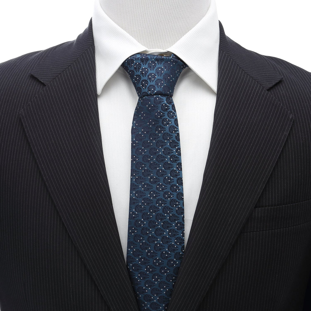 Star Wars Millennium Falcon Blue and White Dot Tie