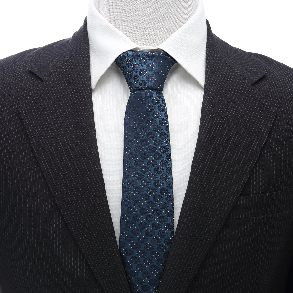 Star Wars Millennium Falcon Blue and White Dot Tie