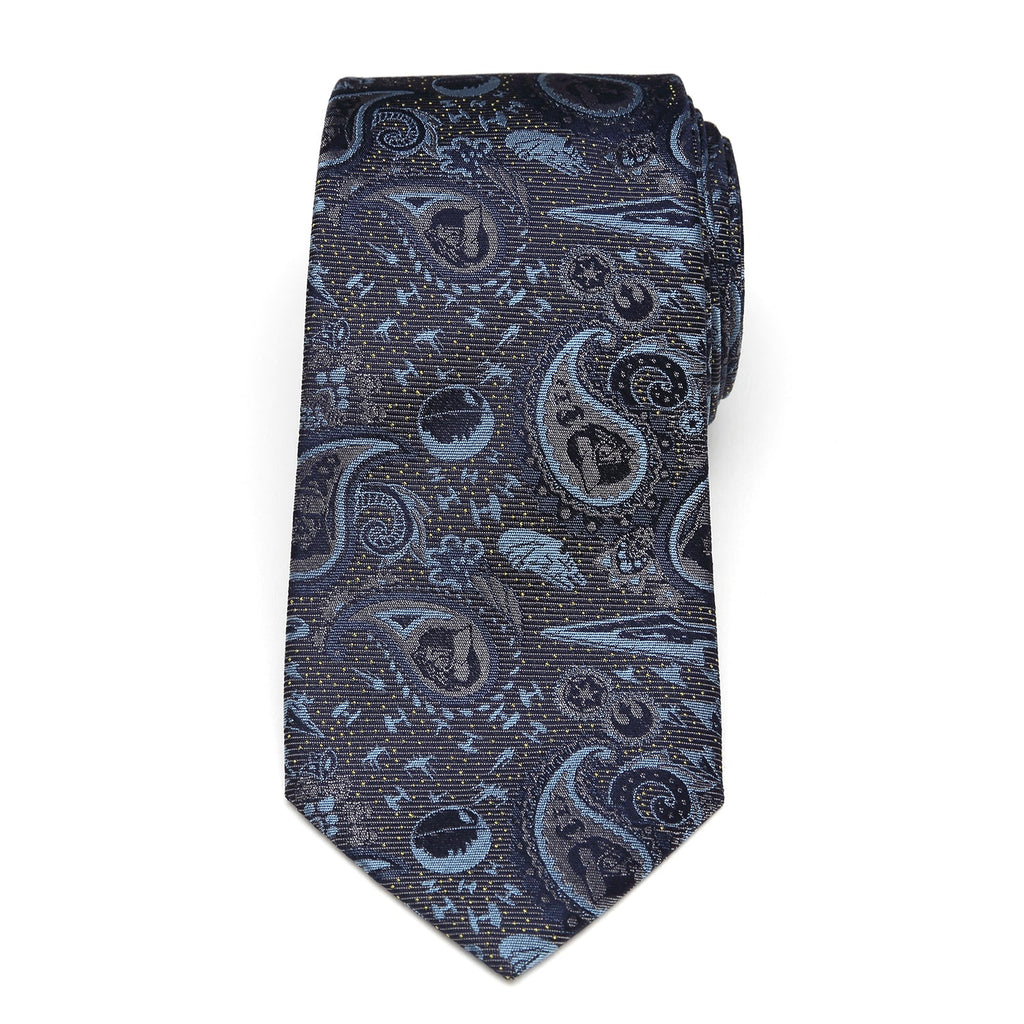 Star Wars Darth Vader Blue and Gray Paisley Tie