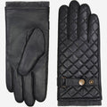 Sebastian (black) – Sheepskin leather gloves with snap closure & touchscreen feature