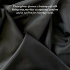 Sofia (dark brown) - Italian lambskin leather gloves with silk lining