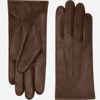 Stella (dark brown) – Sheepskin leather gloves with ultra-warm fleece lining & touchscreen functionality