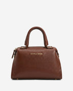 Zita (brown) - Italian calf leather women's handbag (with shoulder strap)