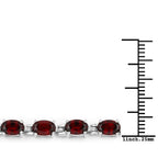 11.22 Carat Genuine Garnet .925 Sterling Silver Bracelet