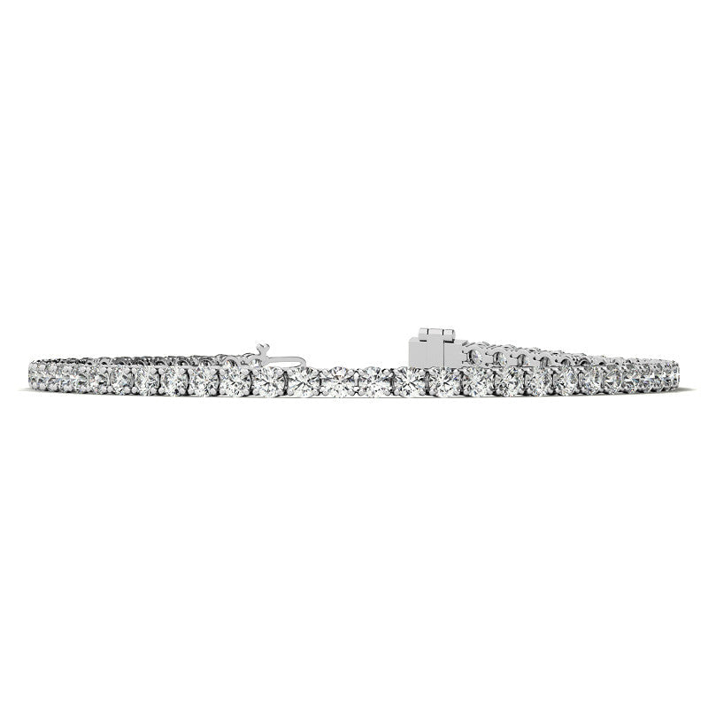 12.00 CTW Lab Grown Diamond Tennis Bracelet | G/VS AGI Certified | 14kt White or Yellow Gold