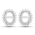 0.26 Carat Genuine White Diamond 14K White Gold Earrings