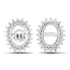 0.26 Carat Genuine White Diamond 14K White Gold Earrings