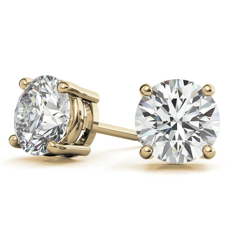 0.50 CTW Lab Grown Diamond Stud Earrings | G-VS Clarity | 14K White or Yellow Gold
