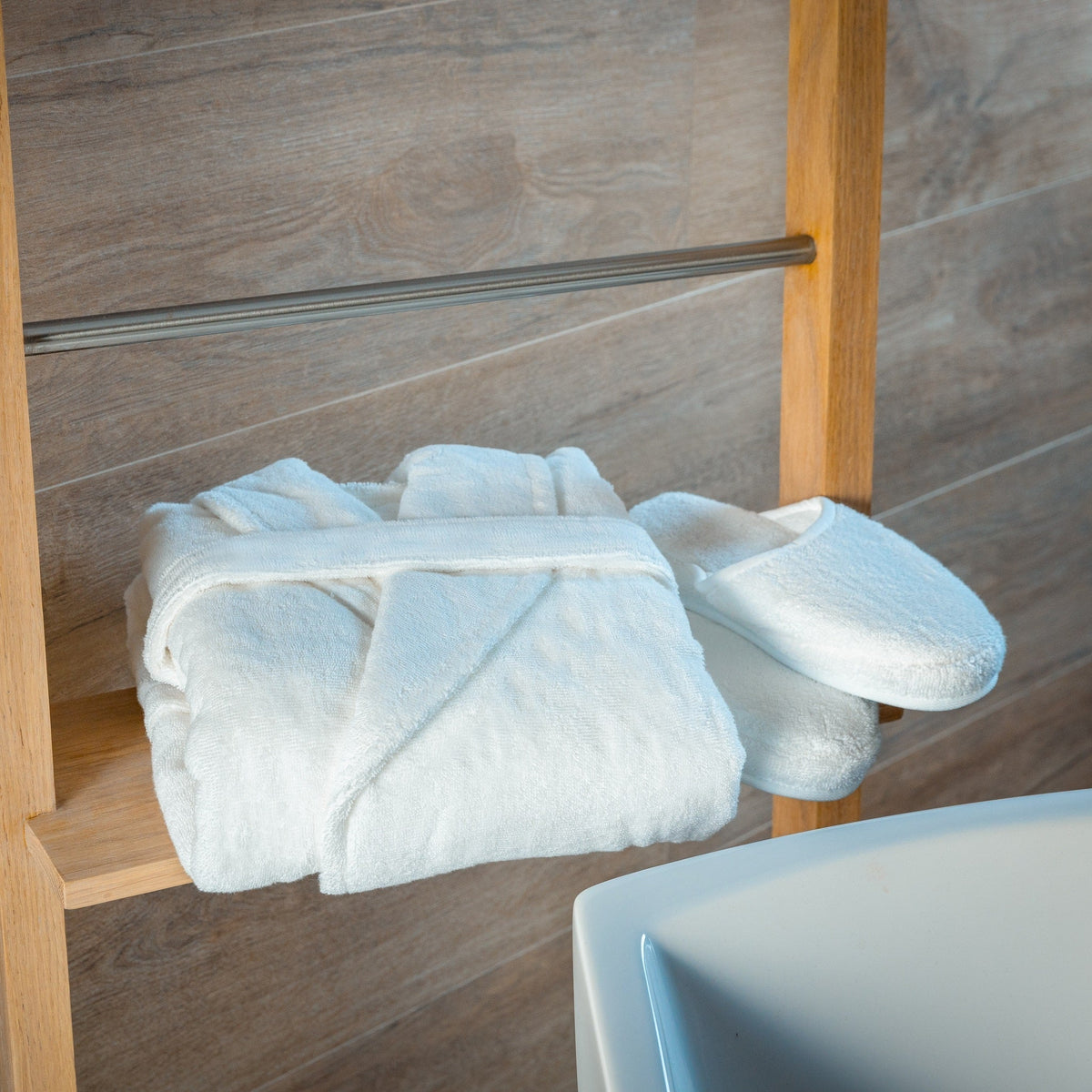 Luxury Organic Bathrobe & Slipper Set