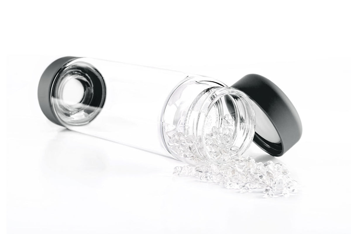 inu! CRYSTAL | The Original DIY Crystal Water Bottle with Clear Quartz