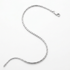 Sterling Silver Rhodium Plated Octagonal Snake Chain 0.9mm
