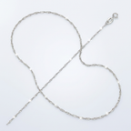 14k White Gold Singapore Chain 1.0mm