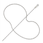 14k White Gold Singapore Chain 1.0mm