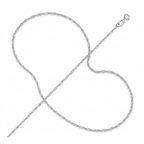 14k White Gold Singapore Chain 1.0mm