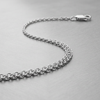 Sterling Silver Rhodium Plated Cable Chain 1.9mm