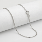 10k White Gold Singapore Chain 1.0mm