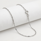 10k White Gold Singapore Chain 1.0mm