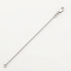 14k White Gold Round Cable Link Chain 1.5 mm