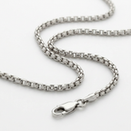 14k White Gold Round Box Chain 1.35 mm