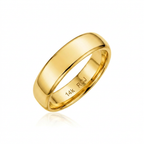 14k Yellow Gold 6mm Comfort Fit Wedding Band