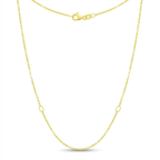 Double Extendable Diamond Cut Cable Chain in 14k Yellow Gold (1.4mm)