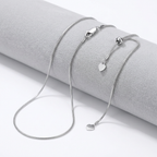 Sterling Silver 0.8mm Adjustable Snake Chain