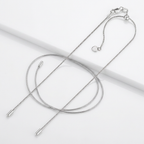 Sterling Silver 0.8mm Adjustable Snake Chain