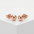 14k Rose Gold Ball Style Stud Earrings (4.0 mm)