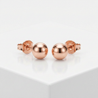 14k Rose Gold Ball Style Stud Earrings (4.0 mm)