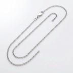 14k White Gold Diamond Cut Rolo Chain 1.1mm