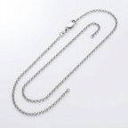 14k White Gold Diamond Cut Rolo Chain 1.1mm