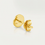 14k Yellow Gold and Enamel Yellow Smiley Face Stud Earrings