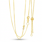 14k Yellow Gold Adjustable Box Chain 0.8mm