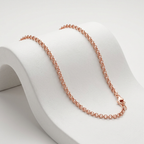14k Pink Gold Round Cable Link Chain 1.1mm