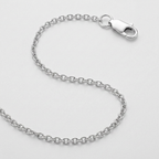 Sterling Silver Rhodium Plated Round Cable Chain 1.8mm