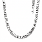 Sterling Silver Rhodium Plated Miami Cuban Chain 6.2mm