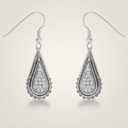 .45 Ct Tear Drop Earrings with CZ
