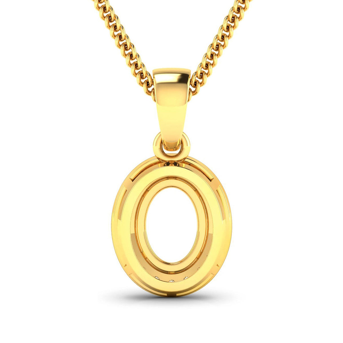 0.18 Carat Genuine White Diamond 14K Yellow Gold Pendant