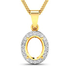0.22 Carat Genuine White Diamond 14K Yellow Gold Pendant