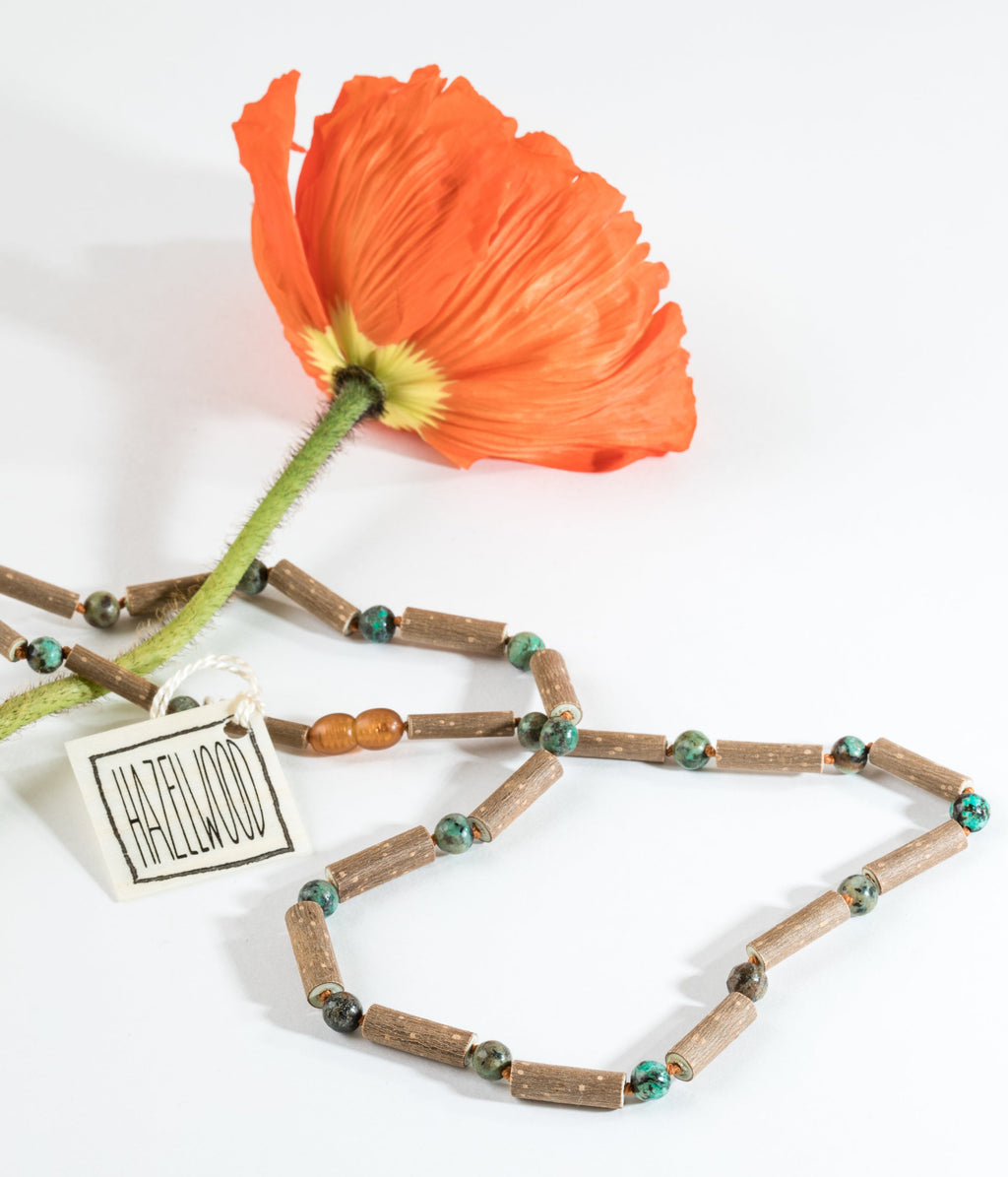 Hazelwood + Turquoise Jasper Necklace