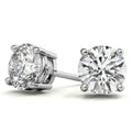 0.50 CTW AGI Certified Lab Grown Diamond (G-VS)  Stud Earrings in Choice Of 14K White or Yellow Gold